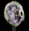 Tall Amethyst Cluster From Uruguay - Custom Metal Stand #76750-1